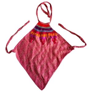 Rubylishious women's red knitted backless crop topMedium20 ½ inches long21 ½